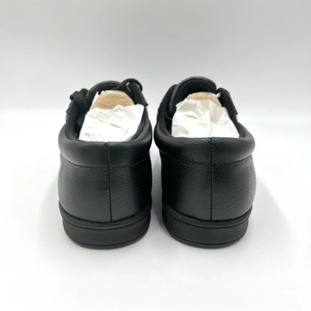 6.5W 6.5 W WIDE WIDTH Easy Spirit AP1 Black Leather Walking Sneakers Shoes‎ NEW